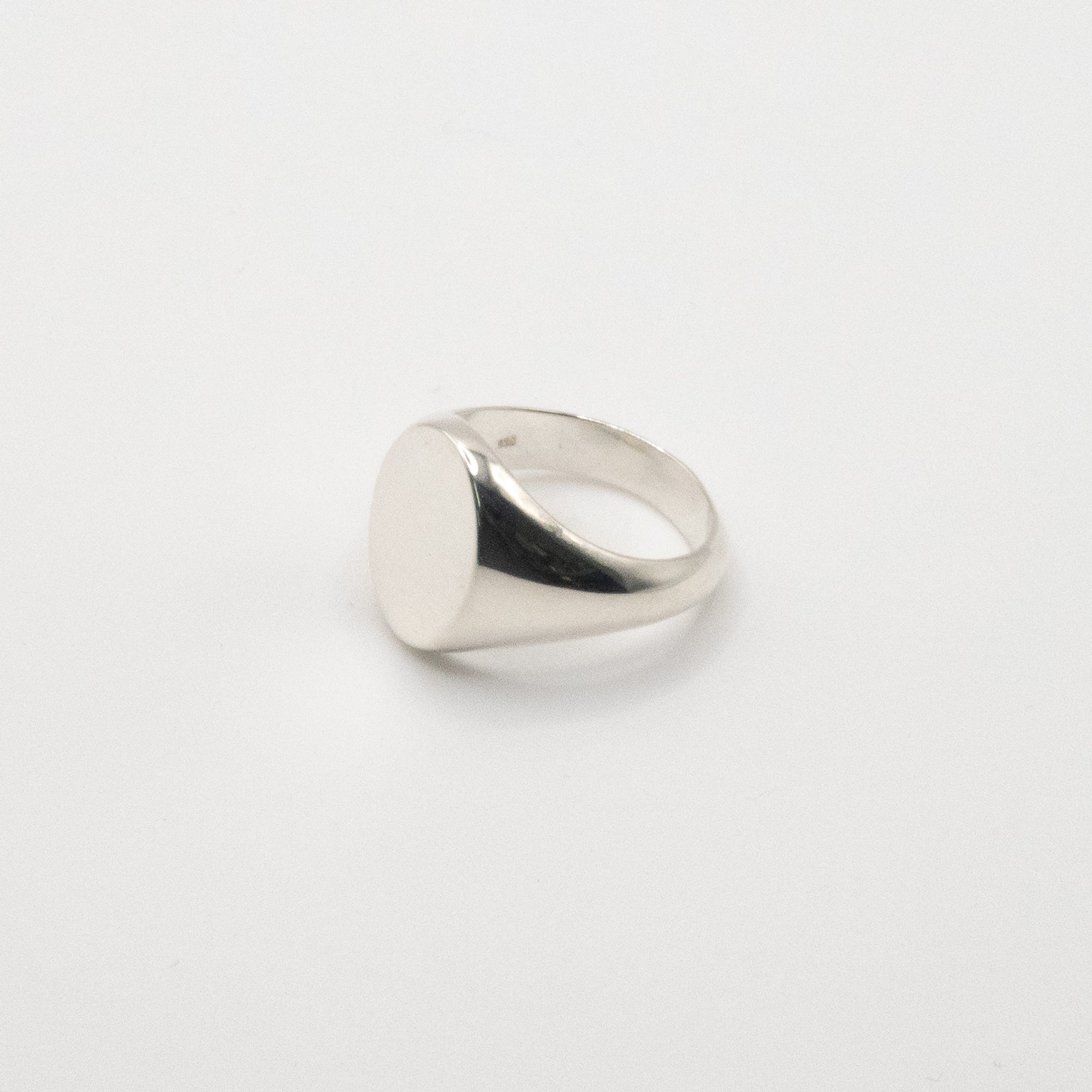Sterling Silver Round Signet Ring