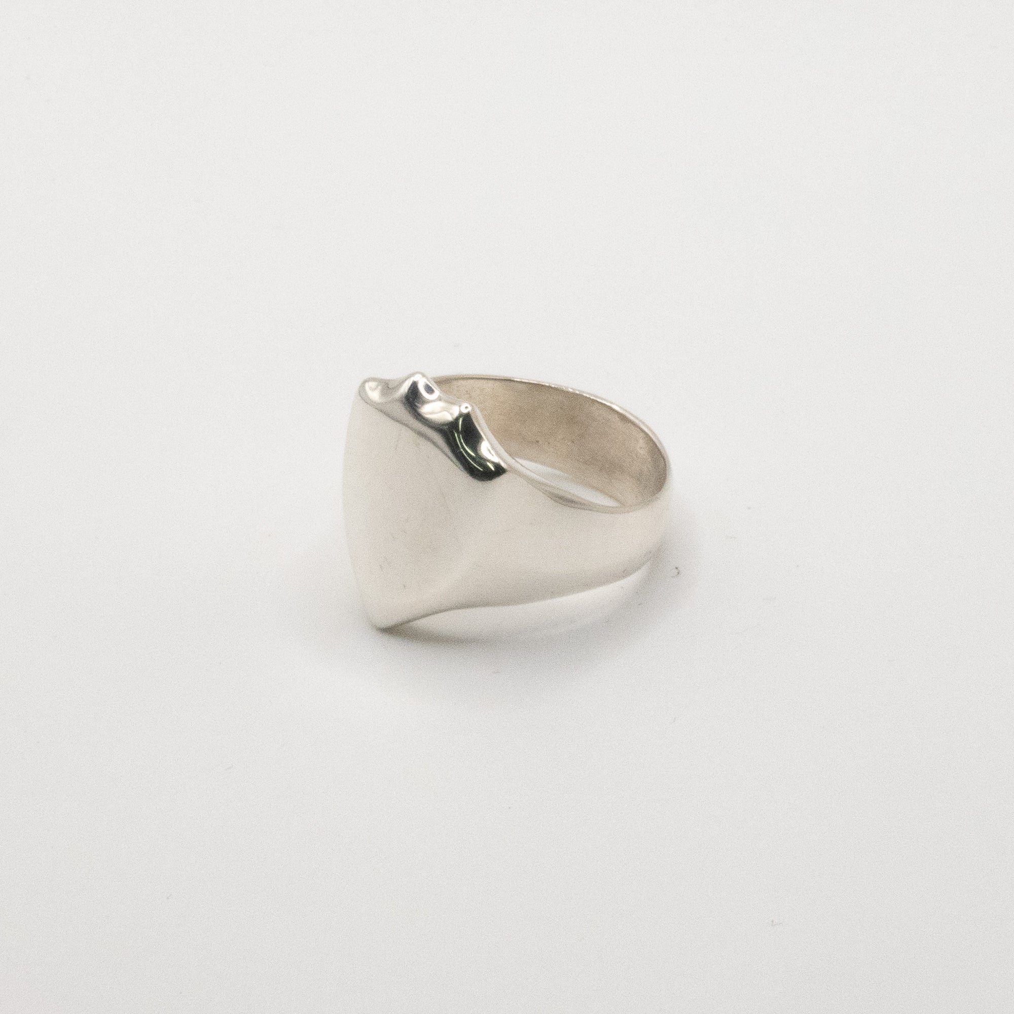 Sterling Silver Shield Signet Ring