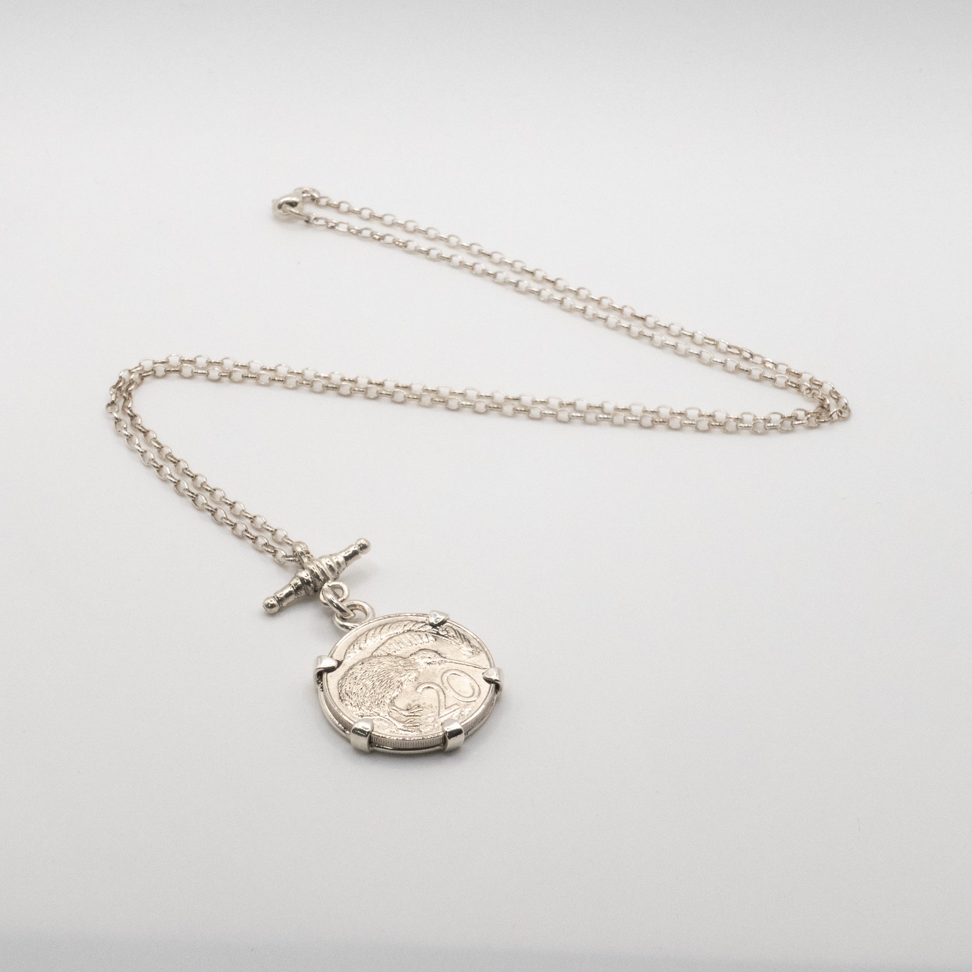 Sterling Silver Coin Pendant Necklace